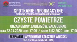 Spotkanie informacyjne w sprawie uzyskania dofinansowania w programie czyste powietrze